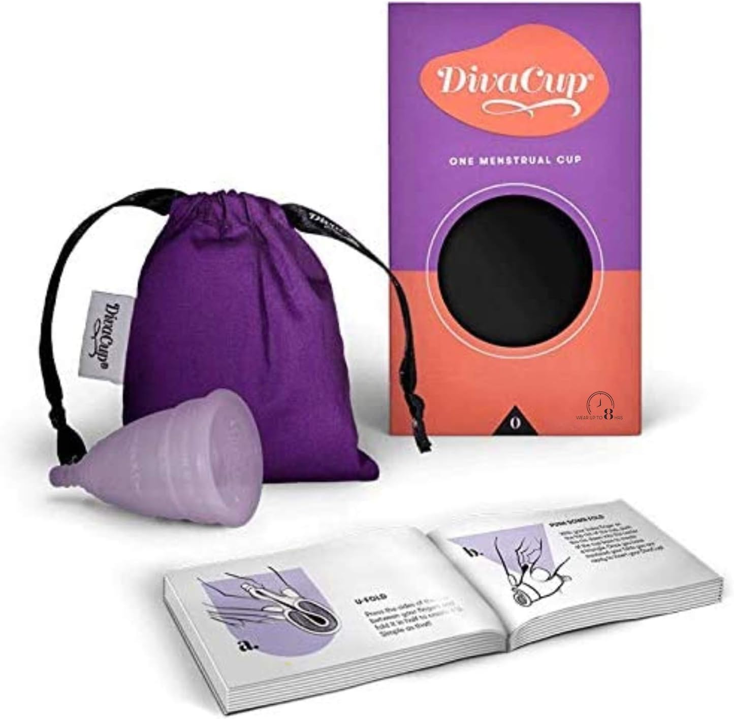 Divacup Model 0 Menstrual Cup, Frosted White image number 2