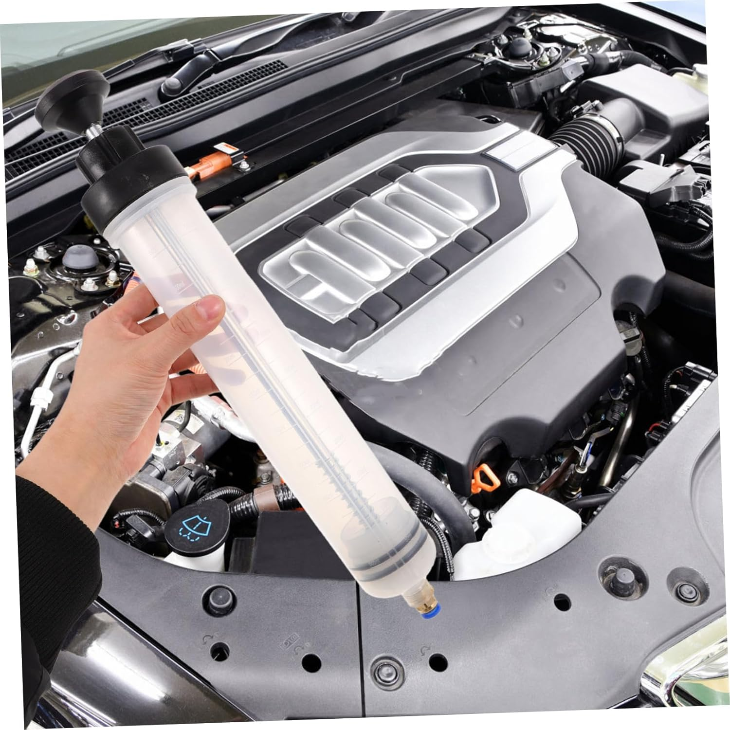 Garneck Oil Change Tools Automotive for Brake Fluid Changer Tool Transmission Fluid Extractor Electric Liquid Transfer Pump Lubricant Transfer Pump for Auto Injection image number 6