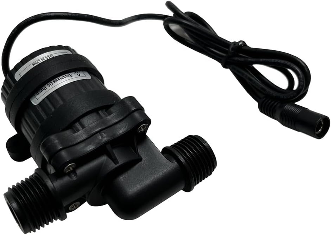 SHYSKY DC40C-2460 Micro Brushless DC Water Pump 24V 28W, 6M 900LPH, Waterproof, 1/2 Inch Threaded Ports, Safe Low Noise Stable Long-Term Work, Submersible or Land Use, for Small Cooling, Gardening