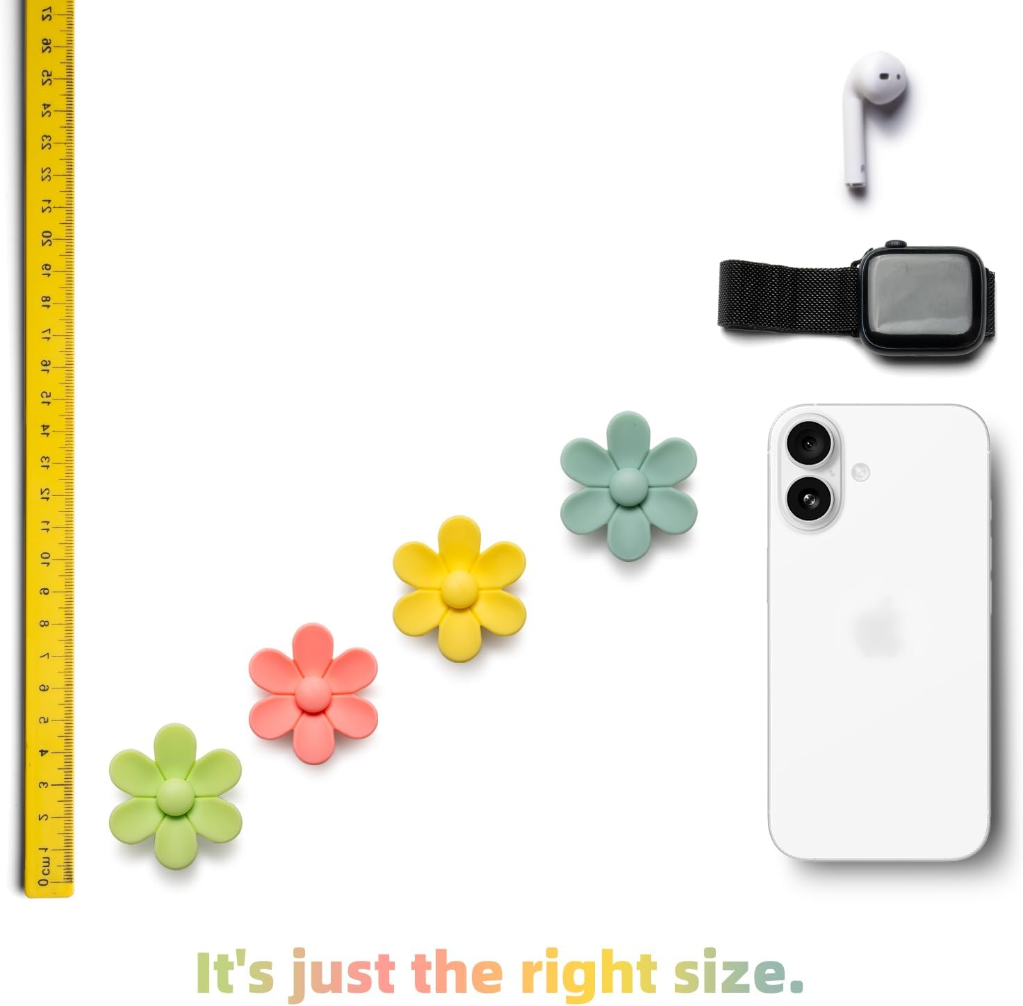 SUNURS 3D Solid Color Flower Cute Fridge Magnets for Locker, Colorful Strong Decorative Funny Refrigerator Magnets for Whiteboard, Kitchen, and Office (12 Pieces) image number 2