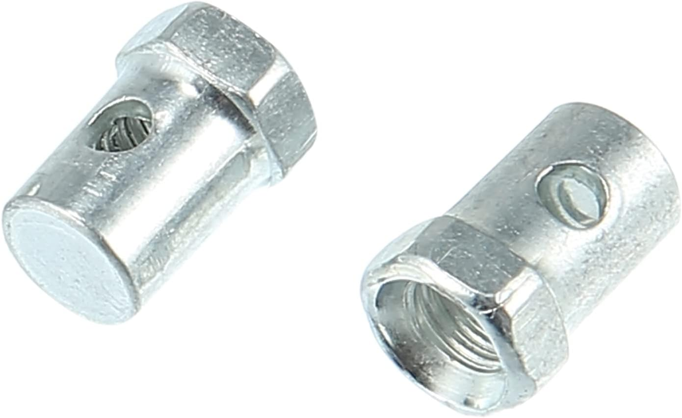 Uxcell 50Pcs 5Mm Thread Dia Brake Cable Wire Solderless Nipple Screw for Motorcycle image number 5