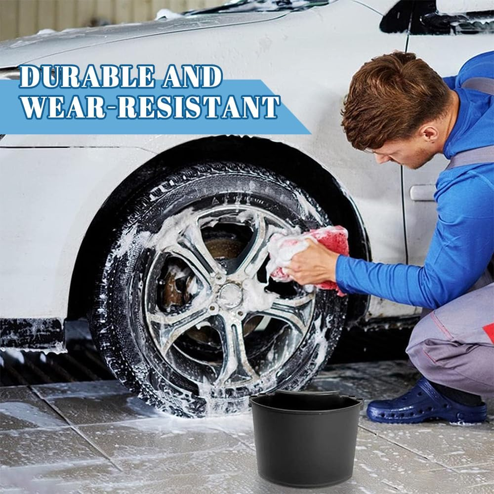 4Pcs Car Detailing Bucket, Designed for Portability, Multipurpose Hanging Wash Bucket Organizer Perfect for Car Care, Holding Water, Soap, or Cleaning Tools, Ideal for Kitchen, Picnic, Dishes image number 5
