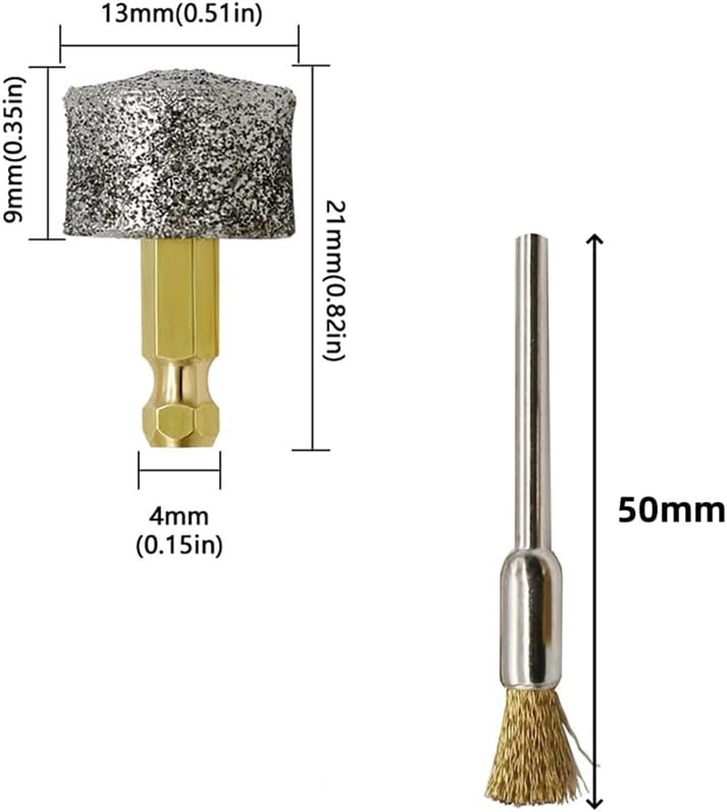 3PCS Nail Grinding Wheel Faster Cooling Pet Nail Grinder Head Sawtooth Bit, Painless Paws Grooming & Smoothing Tool with Steel Brush Compatible for Small Medium Large & Anxious Dogs image number 3