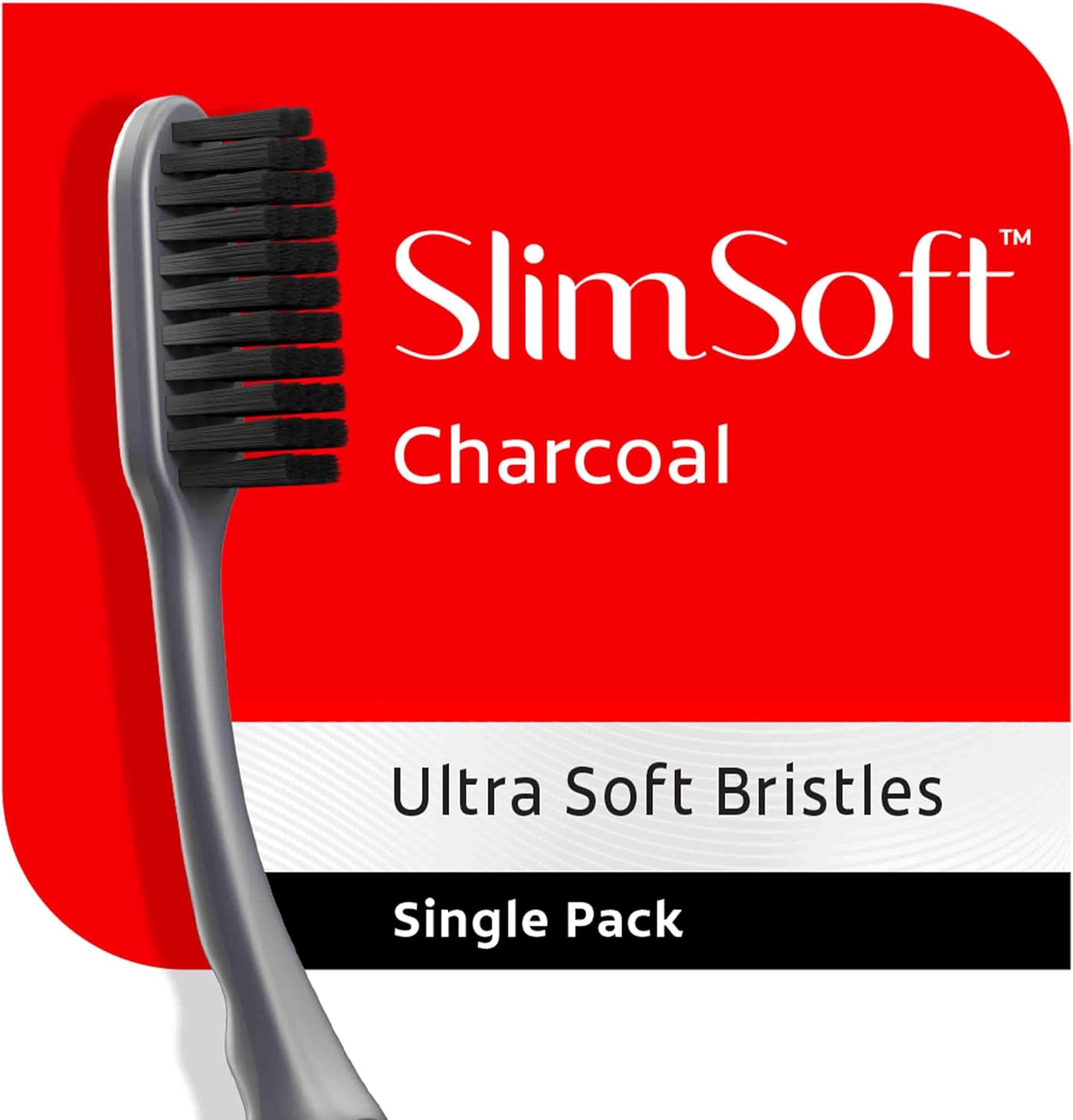 Colgate Slim Soft Charcoal Manual Toothbrush, 2 Pack, Soft with Slimmer Tip Charcoal Infused Bristles image number 5