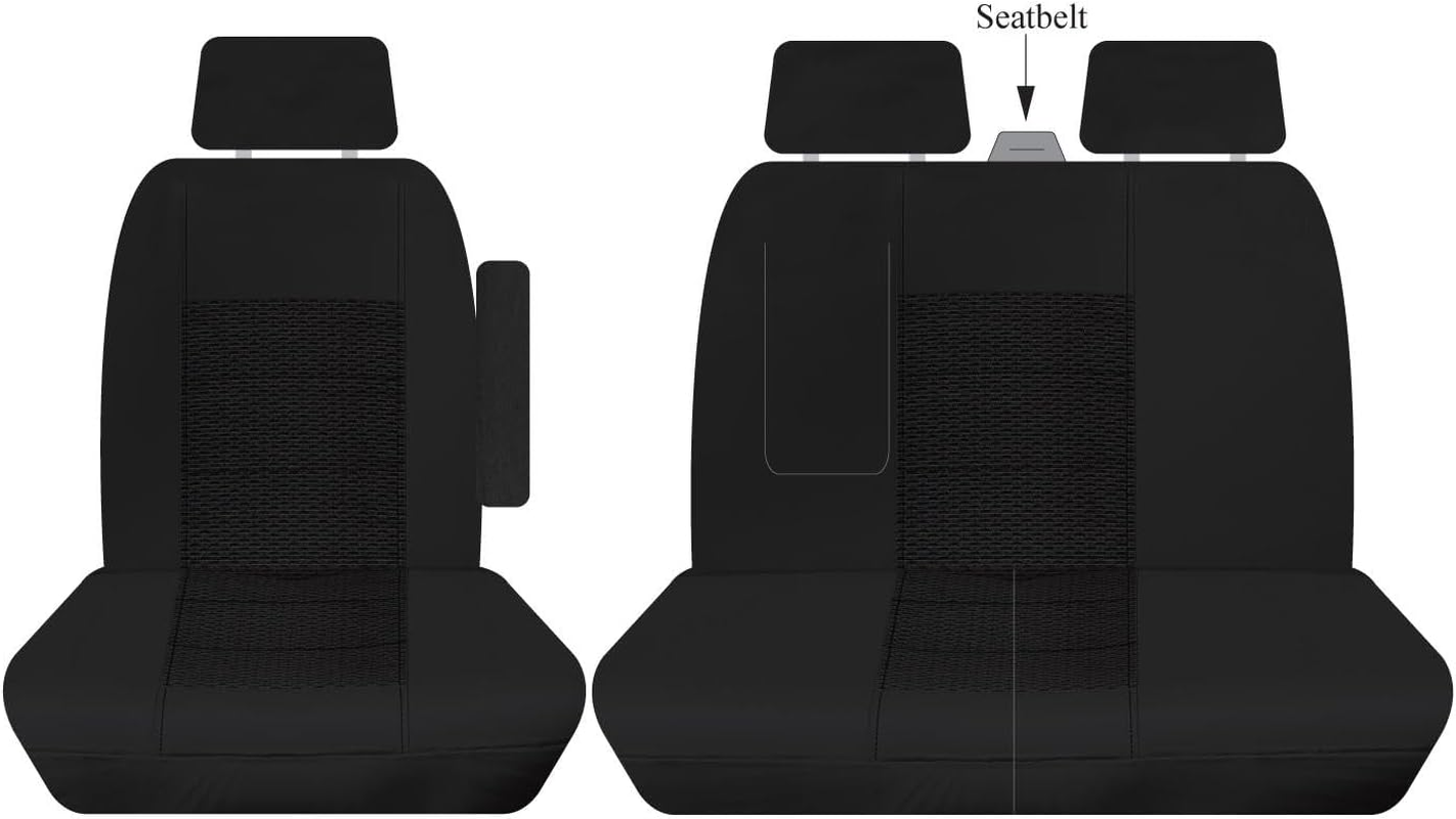 For LDV Delivery 9 (SV63) 2Dr Utility, Minibus or Van 07/2020- on Sperling Custom Jacquard Front Car Seat Covers Waterproof