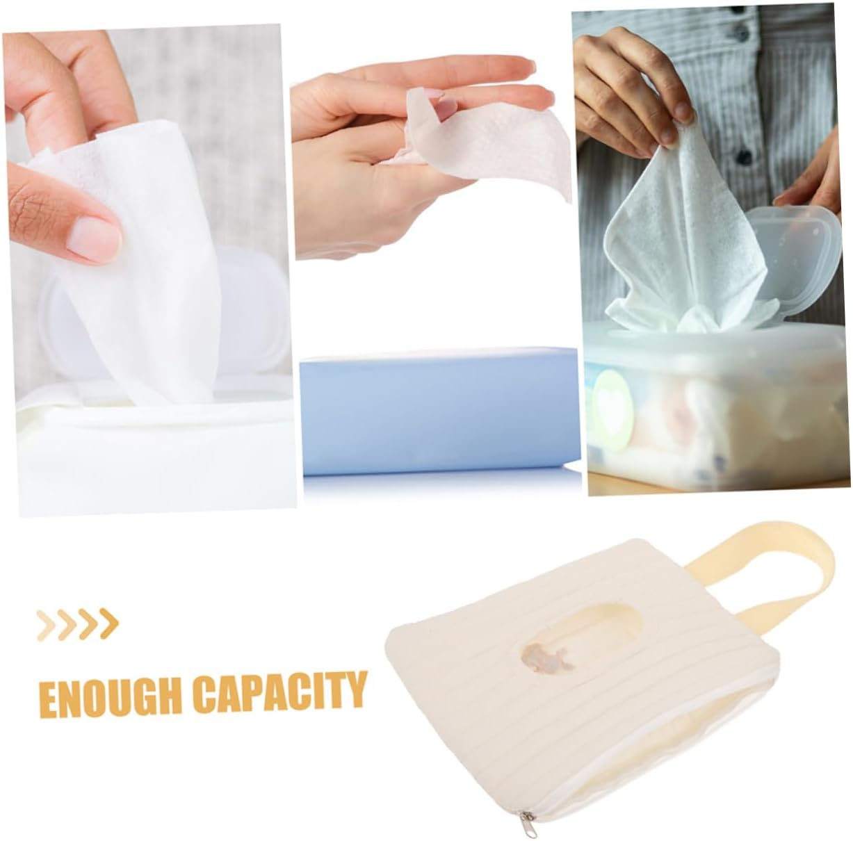 2Pcs Portable Wipes Dispenser Travel Wet Wipes Holder Lid Diaper Bag Tissue Holder for Fresh Use image number 6