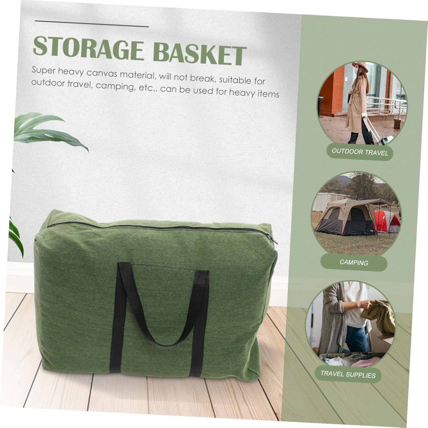 NAMOARLY Gym Sports School Travel Moving Bag Large Duffle Luggage Canvas Storage Bag image number 5