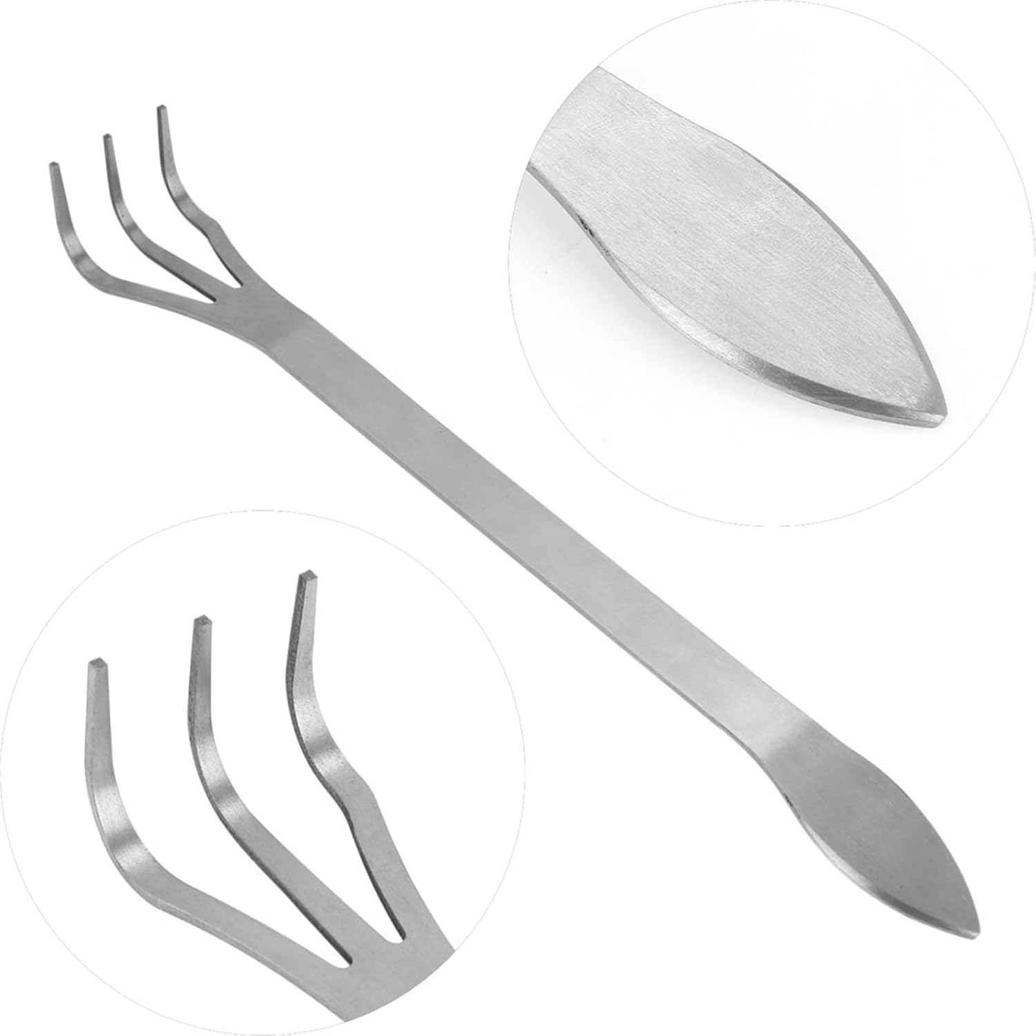 Bonsai Rake, Steel Root Rake, Bonsai Loosening Rake, with Ergonomic, for Loosening Soil and Removing Weeds from the Of image number 5