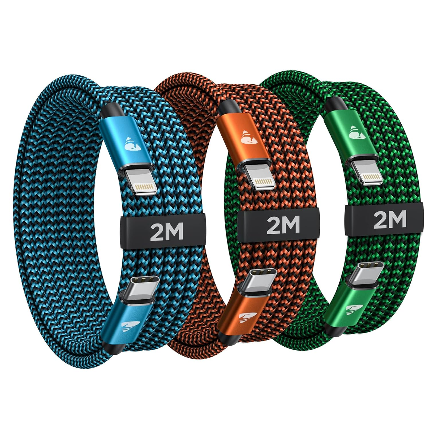 Aioneus USB C to Lightning Cable 2M 3Pack, [Apple Mfi Certified] Iphone Charger Cable USB-C Power Delivery Iphone Cord Fast Charging for Iphone 14 13 12 11 Pro Max Mini XS XR X 8 7 plus 6S SE, Ipad image number 5