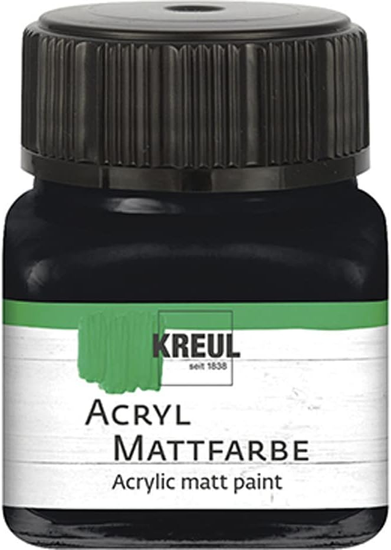 Kreul Acrylic Matt Paint, Creamy Opaque, Quick-Drying Water-Based, Suitable for Many Different Surfaces, in 50 Ml Glass, Silver
