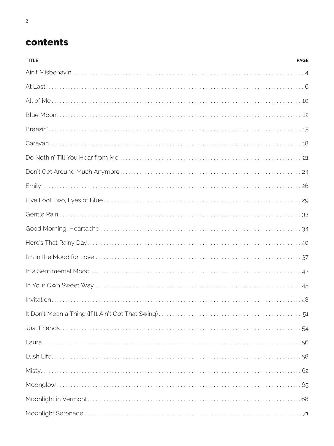 Alfred'S Easy Piano Songs -- Standards & Jazz: 50 Classics from the Great American Songbook image number 1