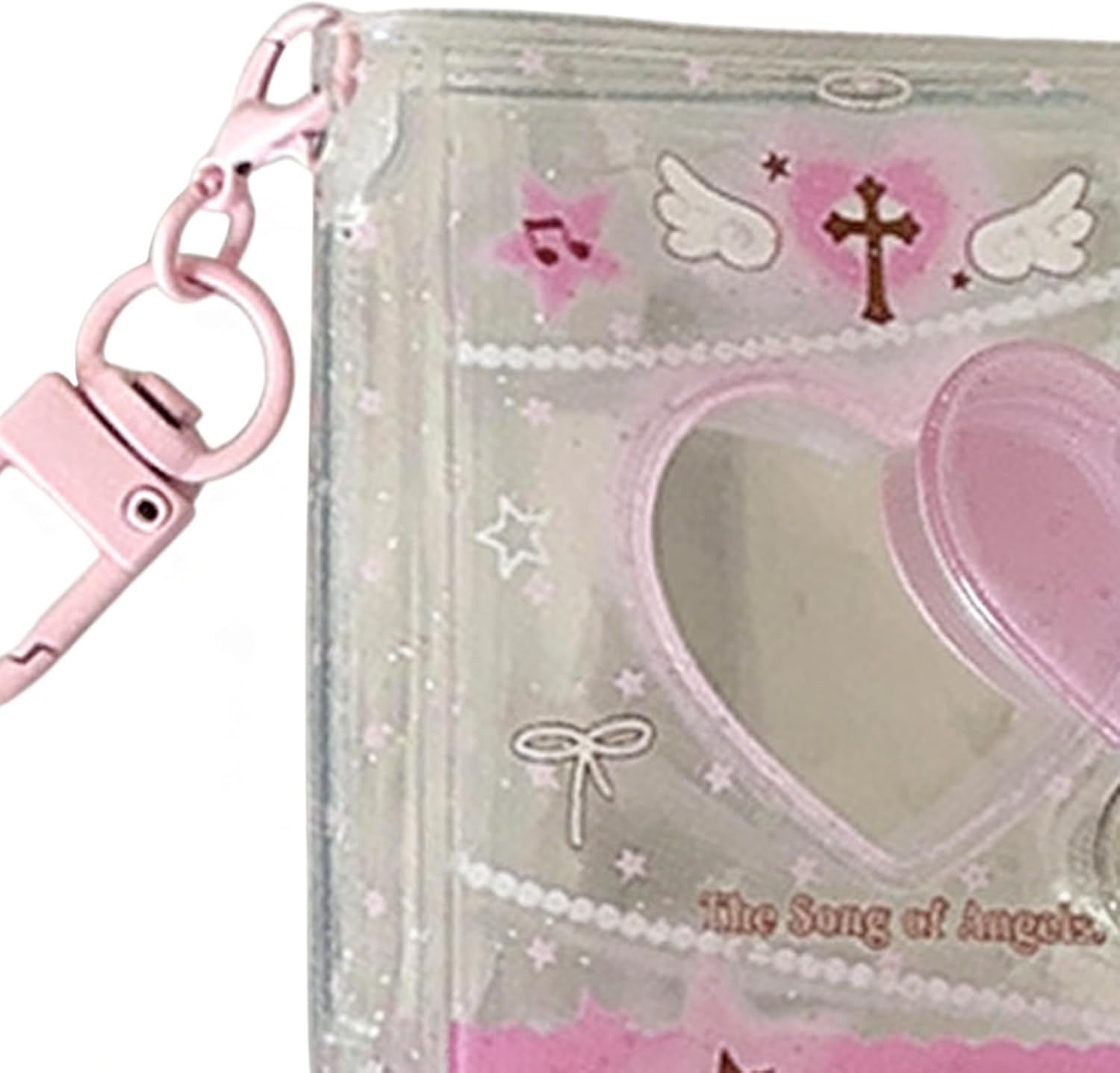 Photo Keychain Holder - Small Double-Sided 12-Pockets Keyring,2 Inch Pocket Photo Album Keychain - for Wedding Birthday School Travel Office Luggage Backpack Wallet Handbag Kids Adults image number 5