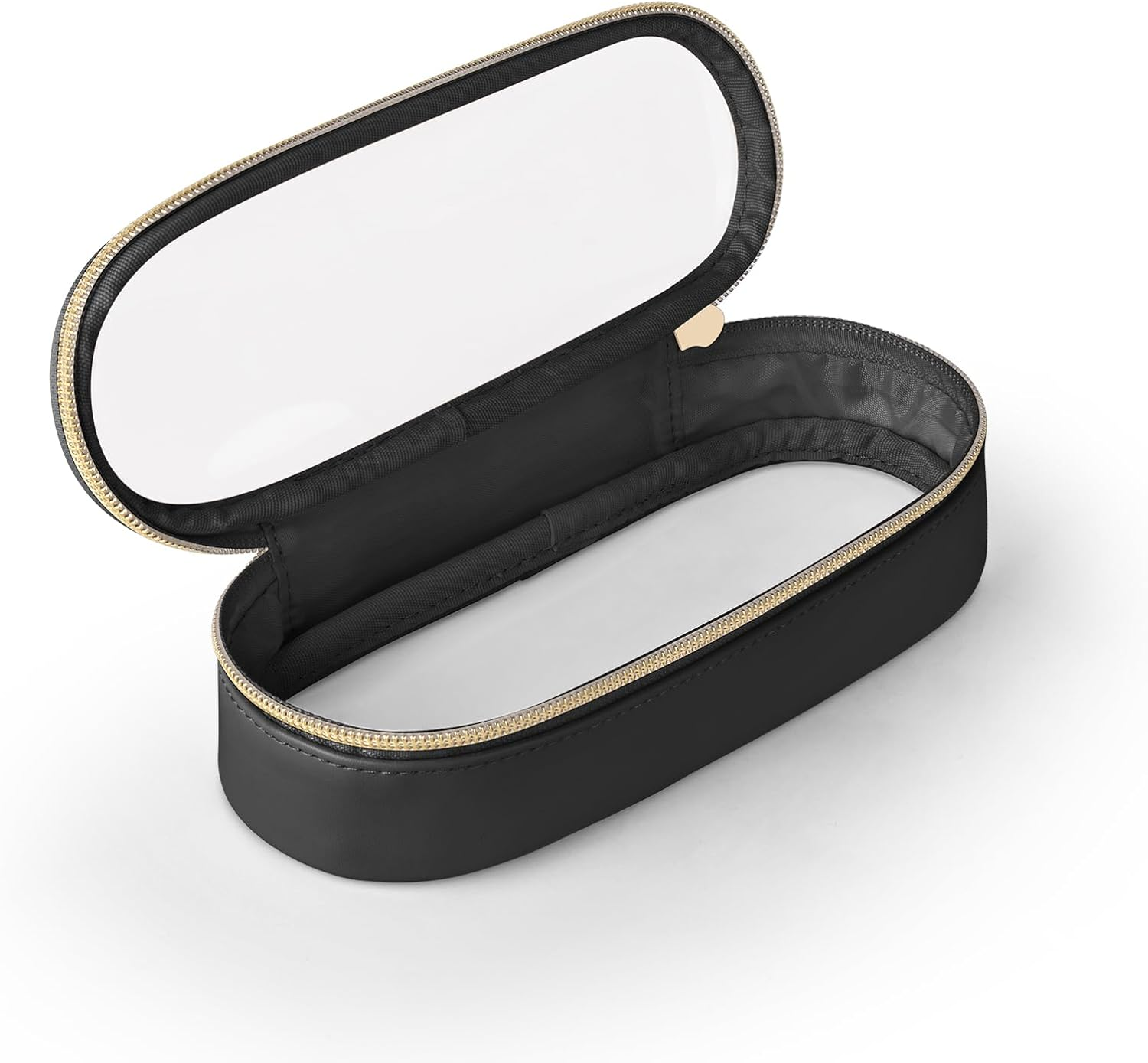 Clear Travel Makeup Brush Holder, Leather Makeup Brush Toiletry Bag