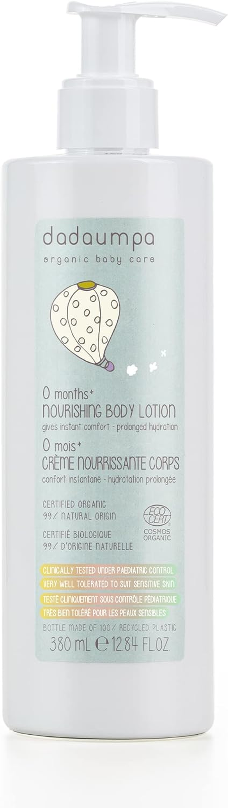 Dadaumpa Nourishing Body Lotion, Newborn Baby Essentials & Baby Skincare Products, Baby Moisturiser for Newborns, Baby Care & Hydration Cream for Babies 0+ Months, 380Ml image number 4