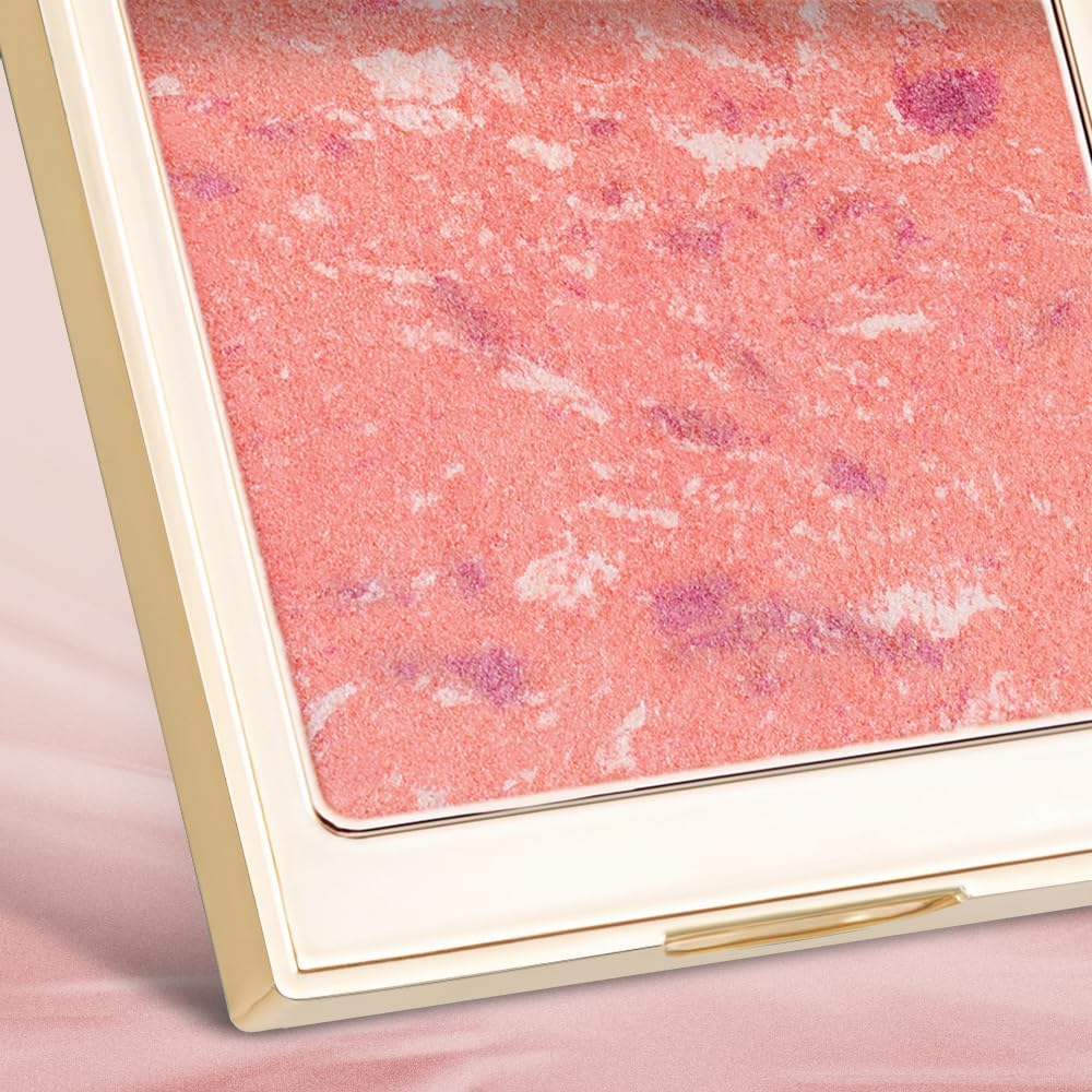 Makeup Powder Blush Cheek Colour Coral Pink Peach High Definition Natural Blusher image number 5