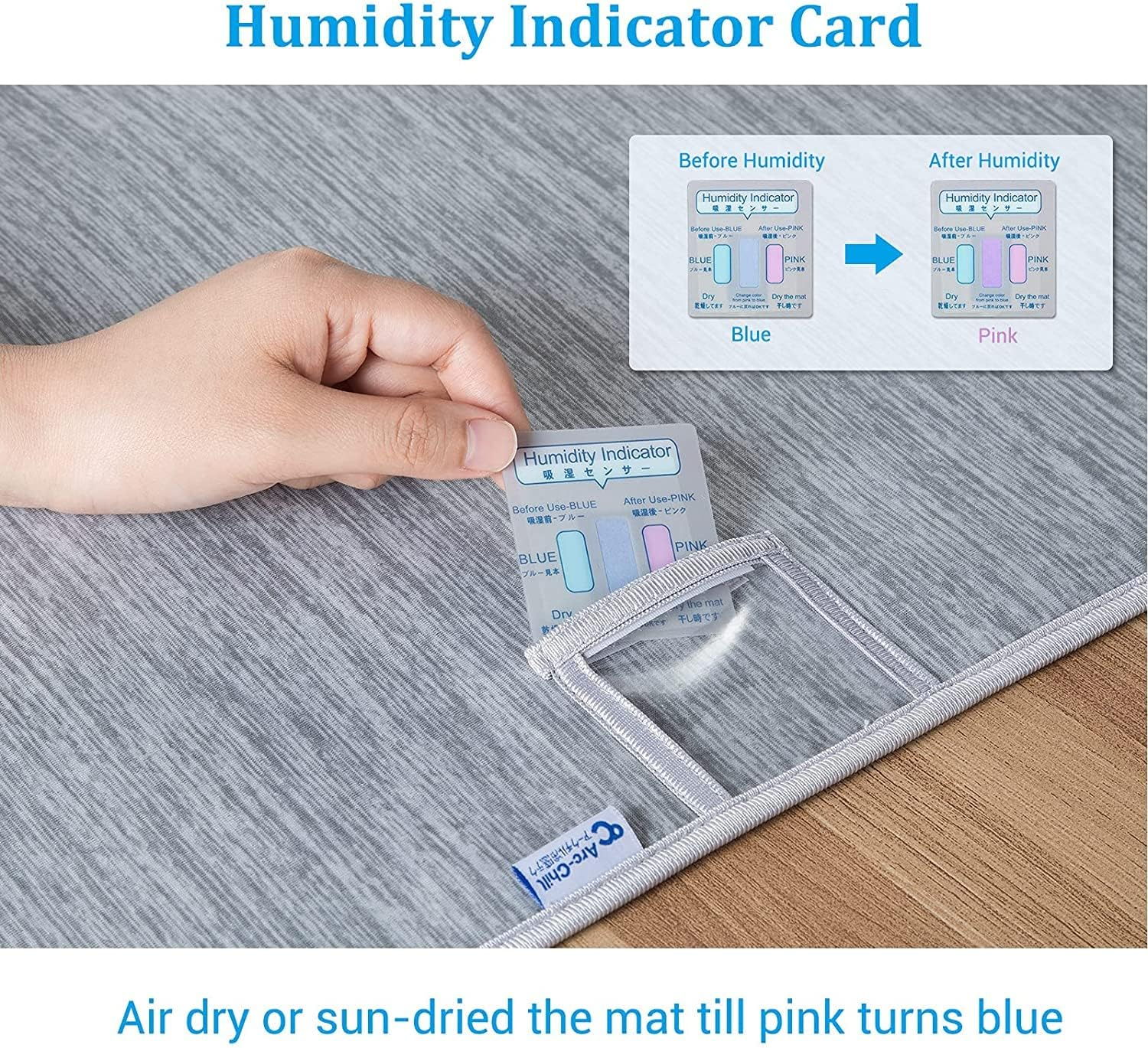 Elegear Arc-Chill Pet Cool Mat for Dogs Ultra Absorbent Moisture Summer Self-Cooling Pad, Q-Max > 0.4 Cooling Fiber Foldable Washable Reusable Dog Bed Mat, 18''&times;24'', Grey image number 5