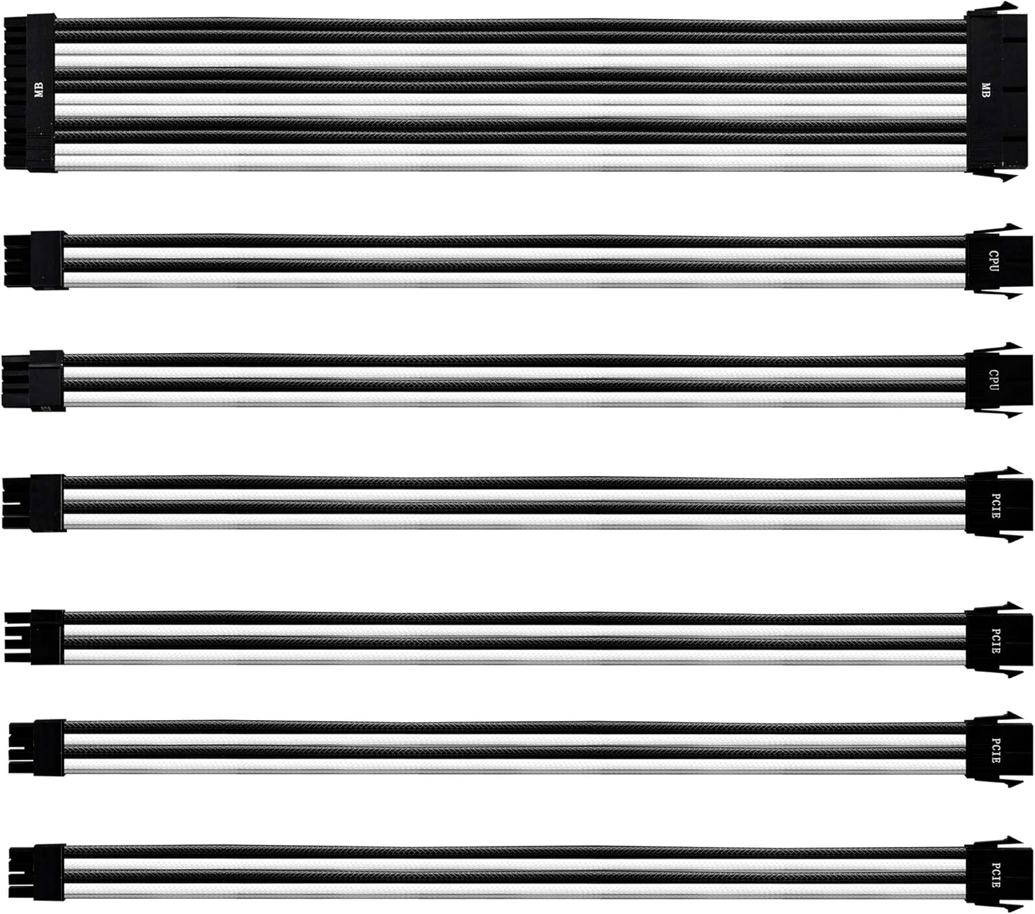 Cooler Master PVC PSU Extension Cable Kit -16AWG with 3-Layer PVC Sleeving, ATX Compatible with Universal Connectors, 30Cm in Length, Supports High-End CPU & GPU System Power Supply Inputs, Red/Black