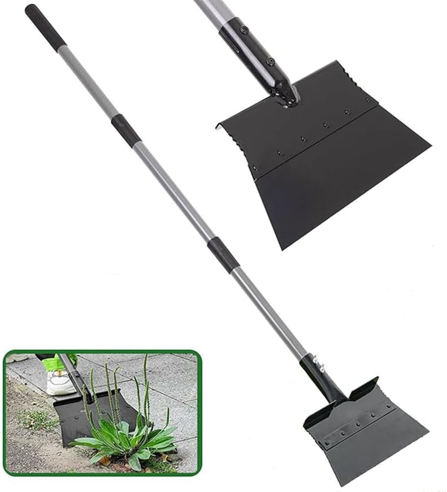 Multi-Purpose Garden Cleaning Shovel with Adjustable Handle, Heavy-Duty Steel Flat Shovel, Gardening Scraper, Cleaning Scraper for Mowing and Cleaning, Snow Removal and Ice Shoveling image number 2