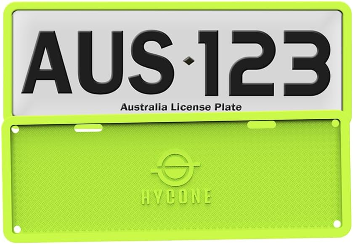 Silicone Australian Standard 6 Figure Number Plate Frame, 2 Pack Australia Car Standard Silicone License Plate Holders, Rust-Proof, Weather-Proof, Rattle-Proof Accessories. (Black)