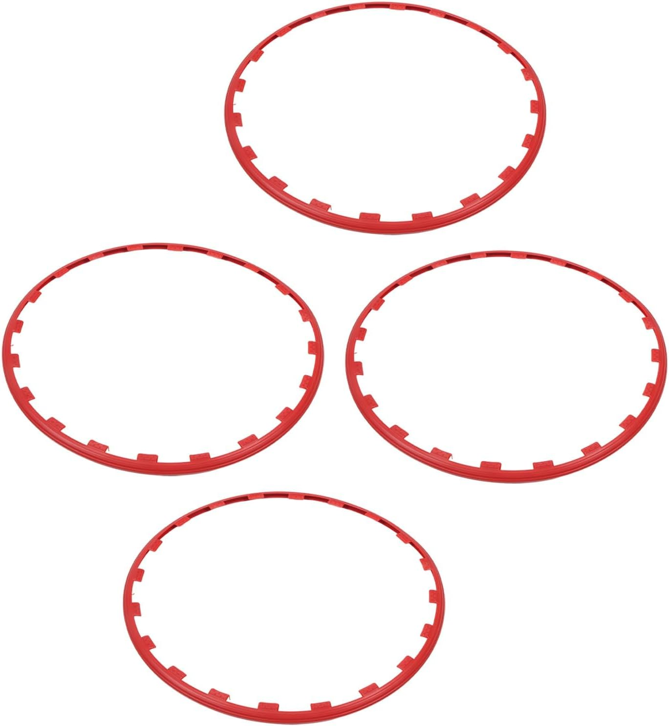 19In Wheel Rim Protector Guard for Tesla Model Y, 4Pcs Car Wheel Cover and Rim Decorative Ring Performance Wheel Protector for Tesla 2021 to 2023 (Red) image number 1