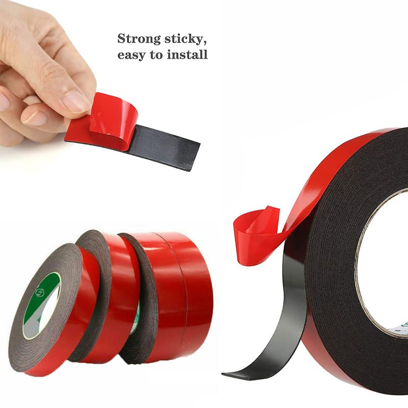 AIMALL Double Sided PE Foam Tape Waterproof Adhesive Mounting Tape &ndash; Strong and Durable for Car Trim, Body Plates, Mirrors, Boats &ndash; 14Mm/24Mm Width, 5 Meter Length image number 1