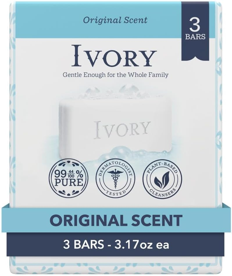 (Pack of 1, Original) - Simply Ivory Bath Bar for Unisex by Ivory, 3 Count