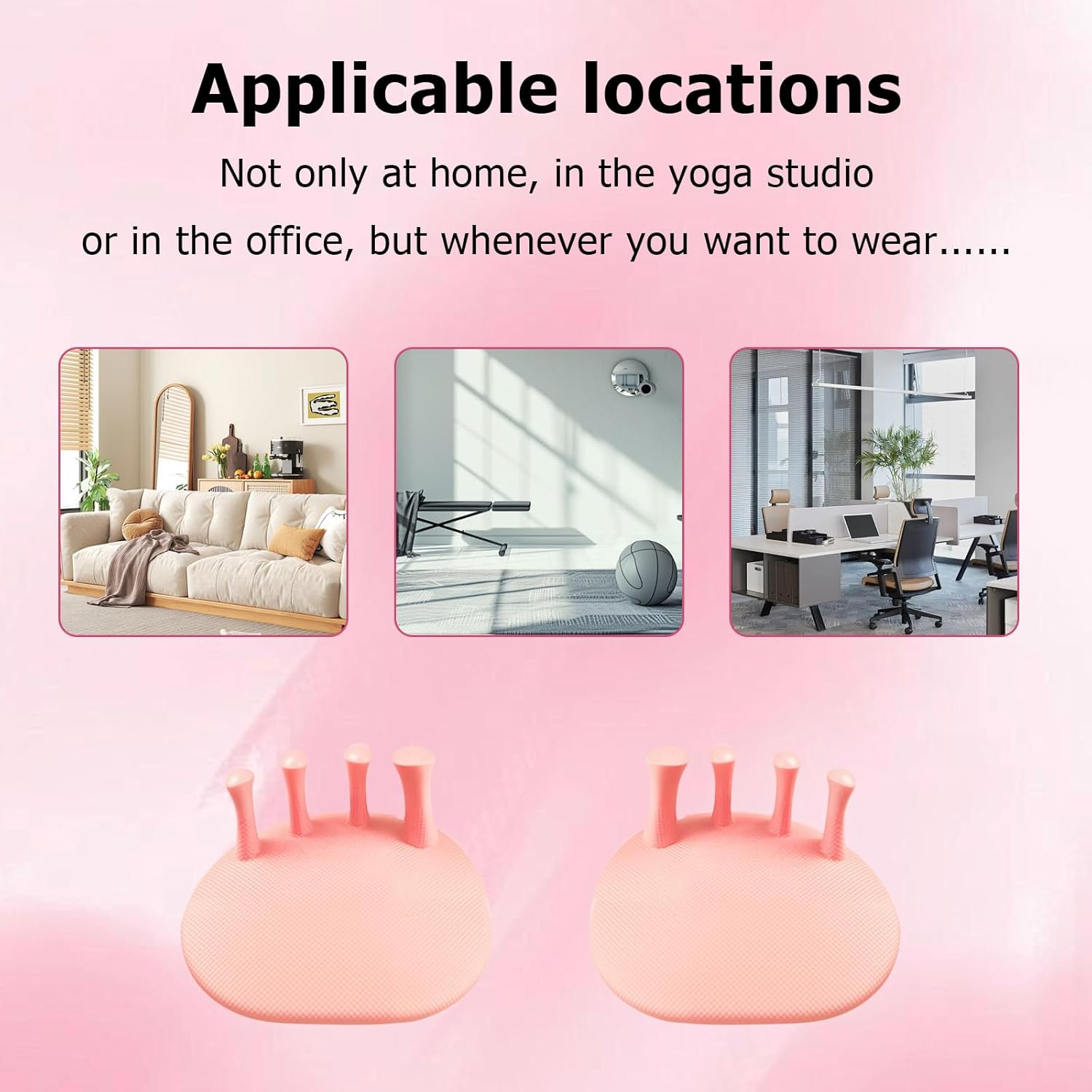 1 Pair Foot Arch Trainer, Portable Arch Support Strengthener with Toe Separators for Flat Feet & Plantar Fasciitis Relief - Bunion Corrector, Multifunctional Leg Exerciser for Home & Gym (Pink)