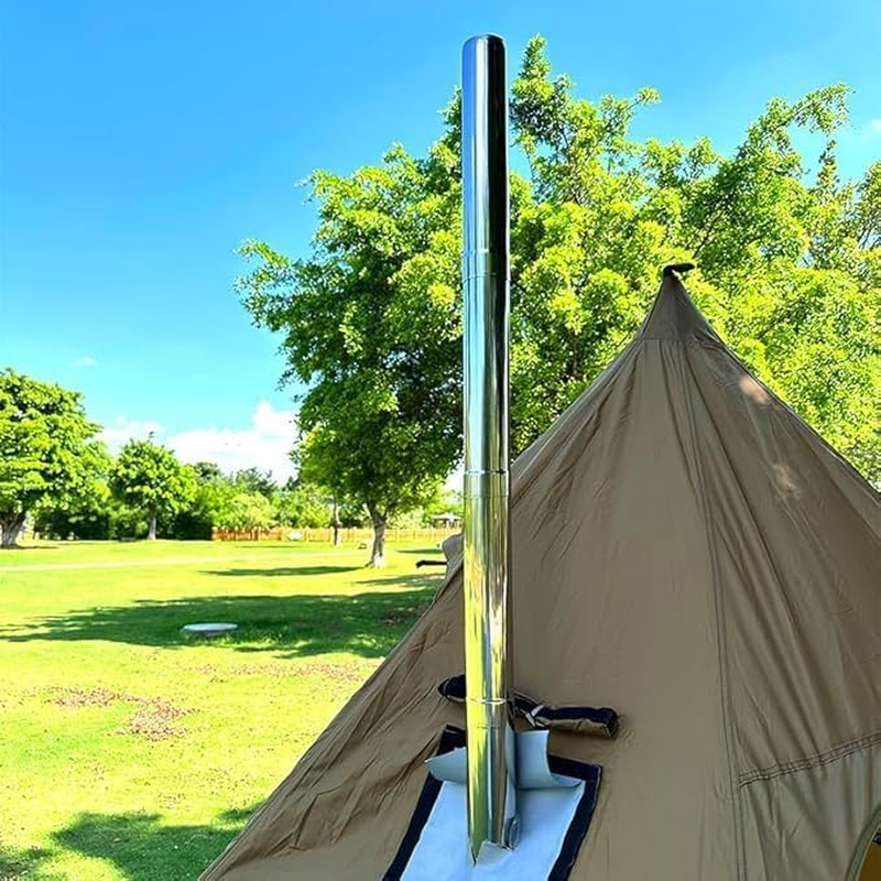 Stove Pipe Stainless Steel Chimney Diameter 6Cm Stove Pipe Stainless Steel Flue Extend image number 6