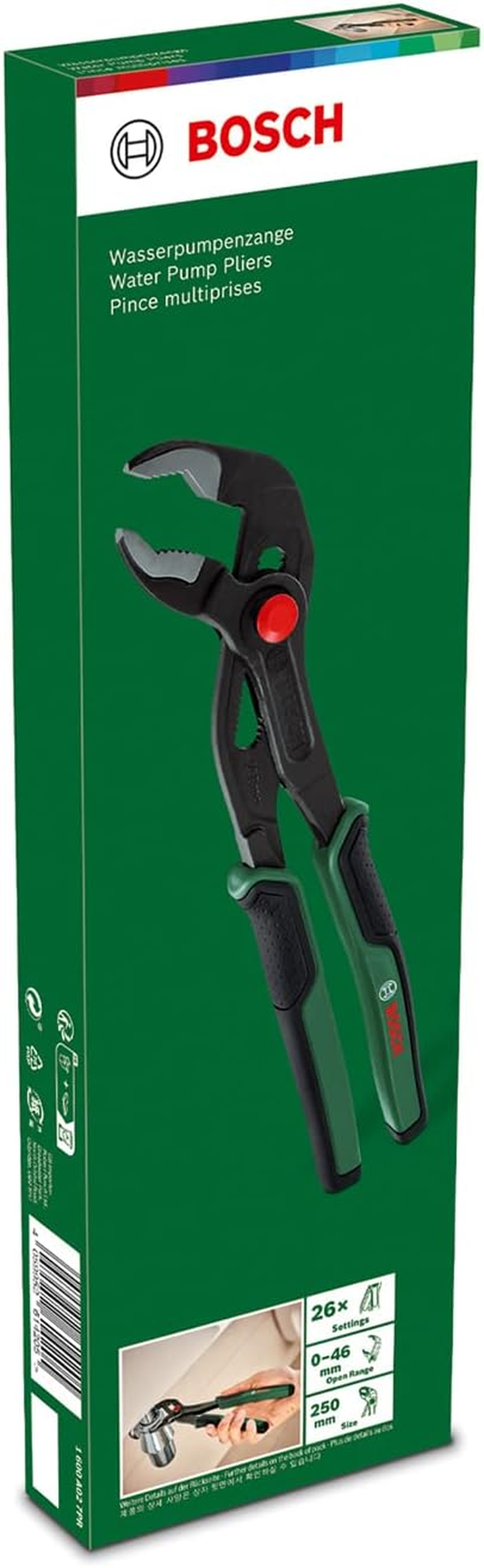 Bosch Home & Garden Water Pump Pliers (Multi-Grip, Long-Lasting Water Pump Pliers with Push Button Adjustment for Heavy-Duty and Everyday Tasks; 250Mm; Soft-Grip Handle) image number 4