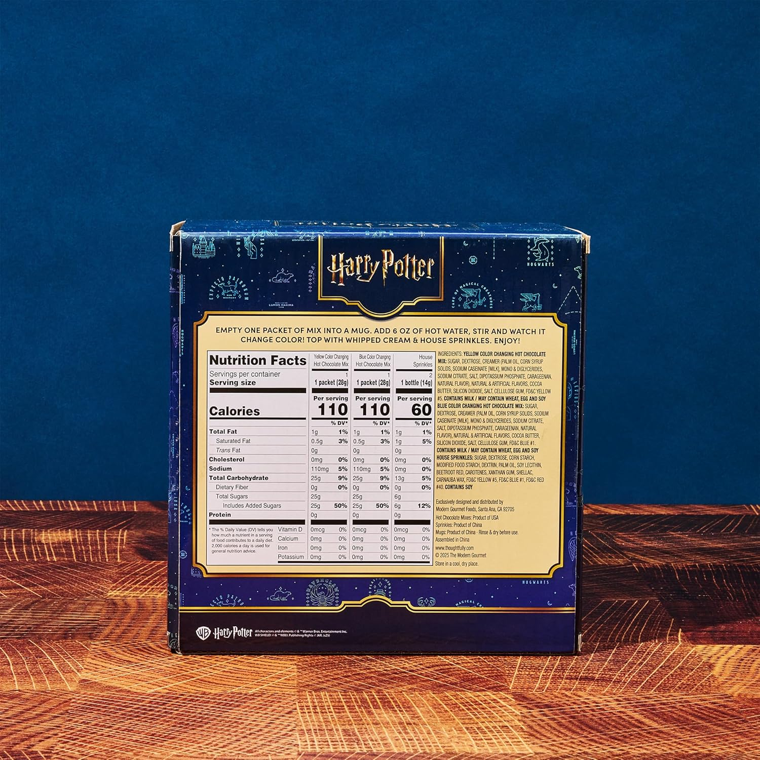 HARRY POTTER Hot Chocolate Mug Gift Set, Officially Licensed, Gift Set Includes 2 Cauldron Mugs, 2 Color Changing Hot Cocoa Mixes and 2 House Sprinkles image number 1