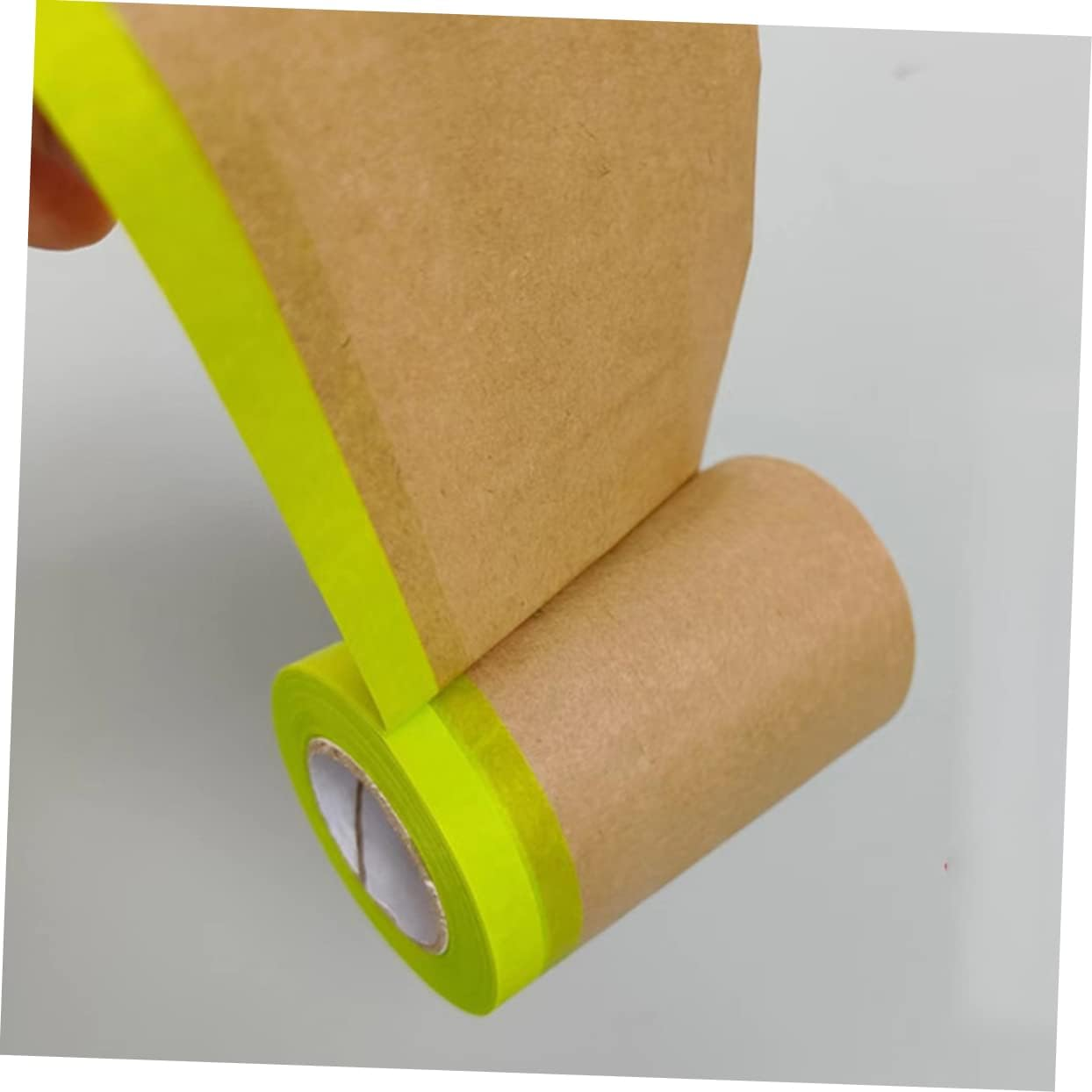 2 Rolls Kraft Masking Film Green Japanese Paper 15 * 11M Heavy Duty Upholstery Shelter Protection Paper Paint Covering Tape for Home Appliances and Furniture image number 4