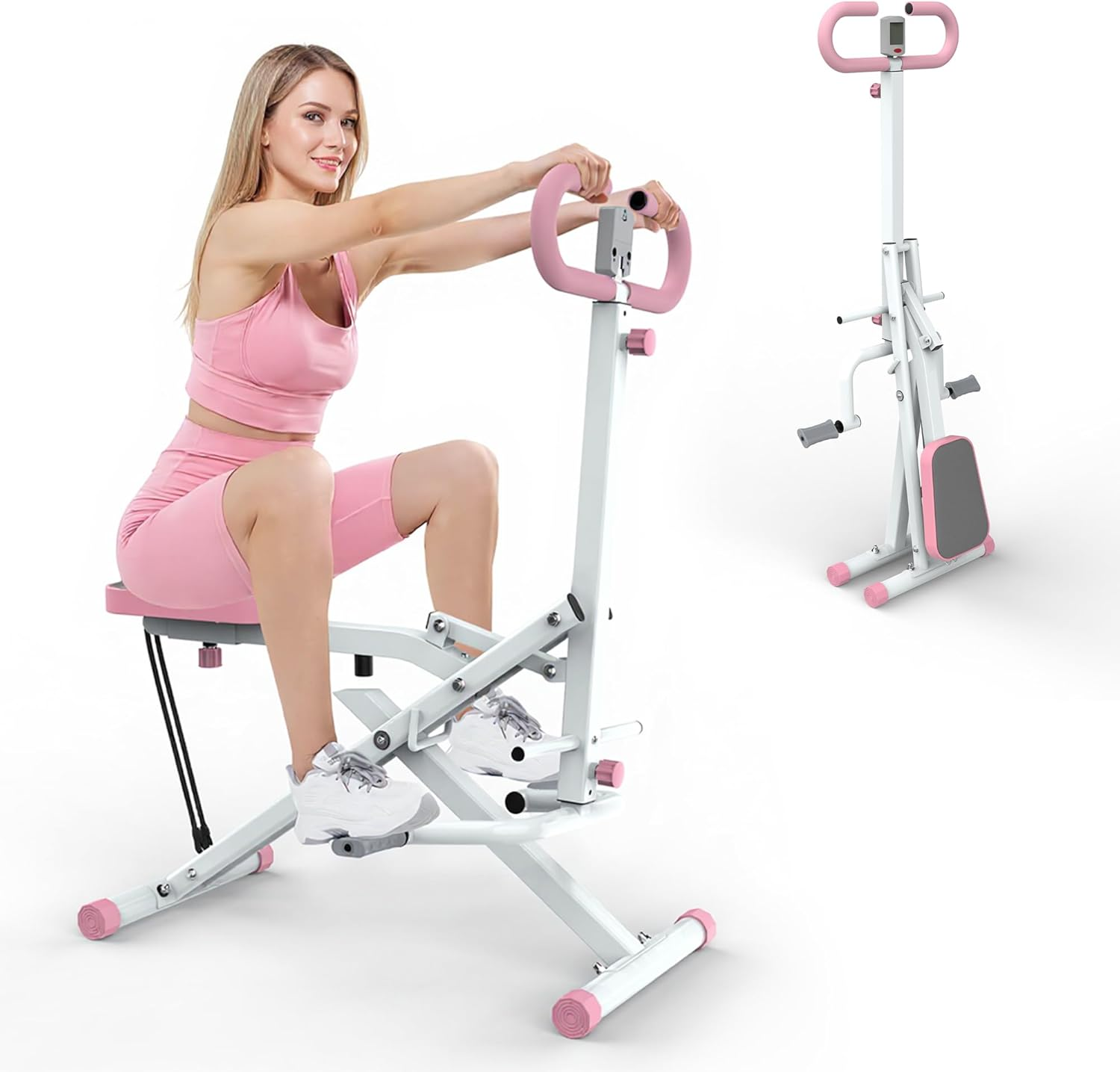 Squat Machine for Home - Exercise Machine with Adjustable Resistance Bands Row-N-Ride Squat Assist Trainer for Glutes & Ab Back Legs Workout image number 5