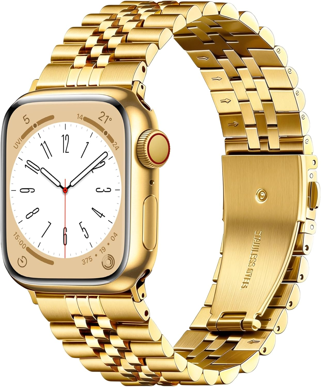 Vamyzji Compatible with Apple Watch Band 49Mm 46Mm 45Mm 44Mm 42Mm 40Mm 41Mm 38Mm, Metal Apple Watch Strap for Iwatch Ultra 3 2 1 Series 11 10 9 8 7 6 5 4 SE 3 2 1, Stainless Steel Bands for Women/Men