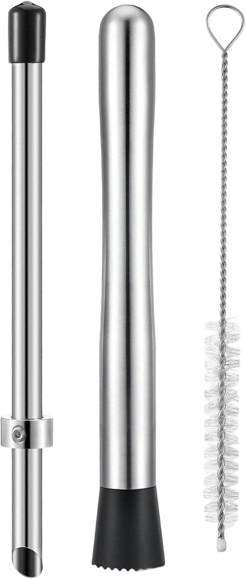 Lemonade Lid Puncher and Muddler | Stainless Steel Straw Lid Punching Tools,Ergonomic Beverage Mixing Tool Drinks Making Supplies for Kitchen Picnic Home Barbecue Restaurant image number 2