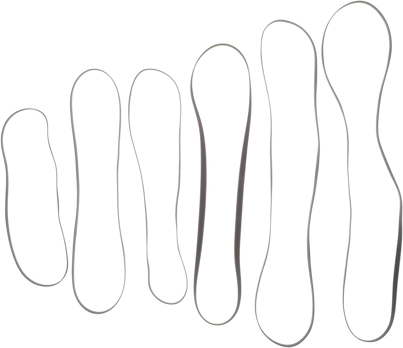 NOLITOY 6Pcs Rubber Turntable Belts for Record Player Phonograph Drive Belt Replacement Accessory, Assorted Sizes (154Mm to 285Mm) for Home Audio Equipment image number 4