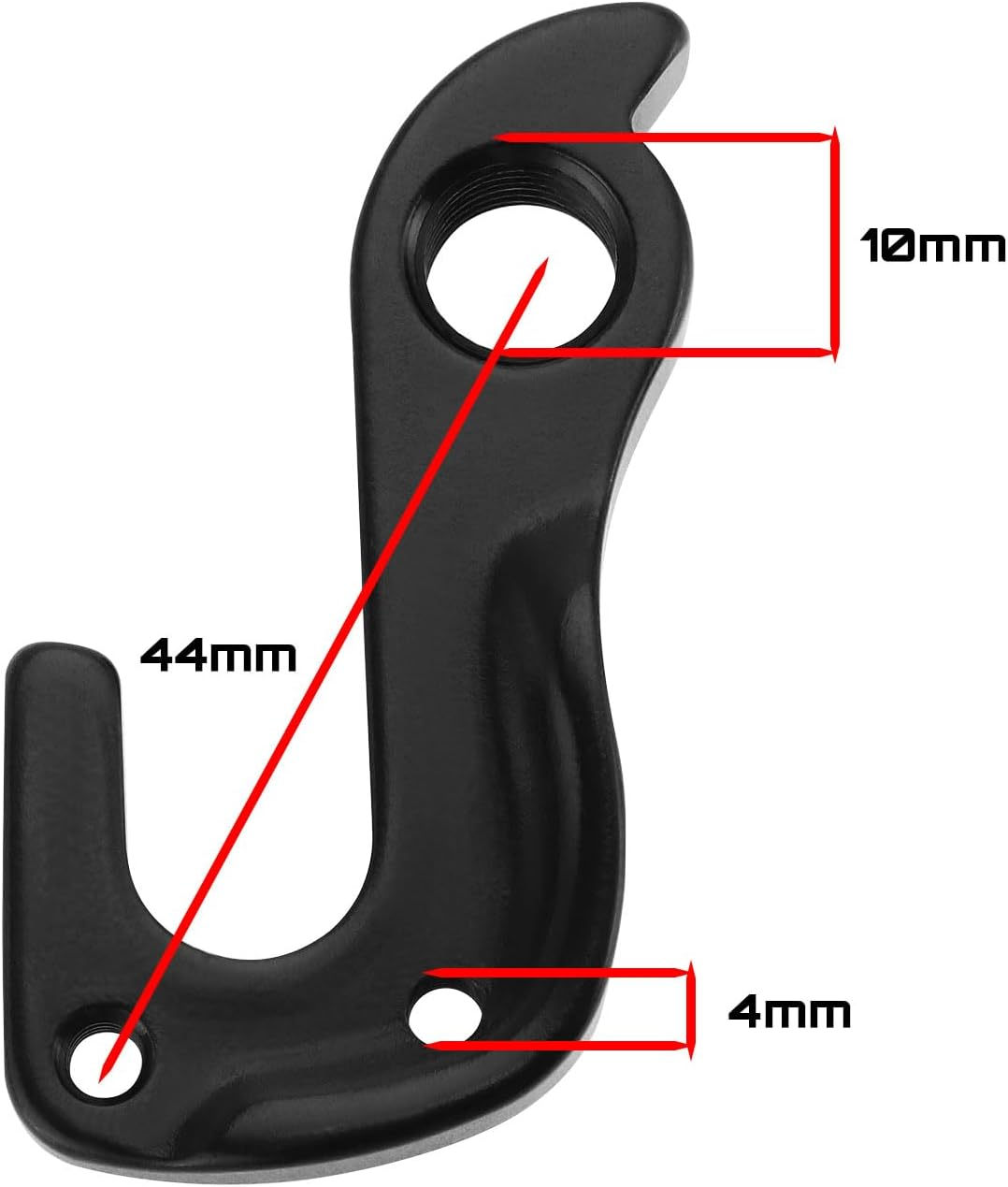 Mechanical Derailer Hook Bicycle Tail Hook Metal Rear Derailer Hook Screw Model 10148 D593 GH-165 Compatible with Cube Bicycle Accessories, Black image number 2