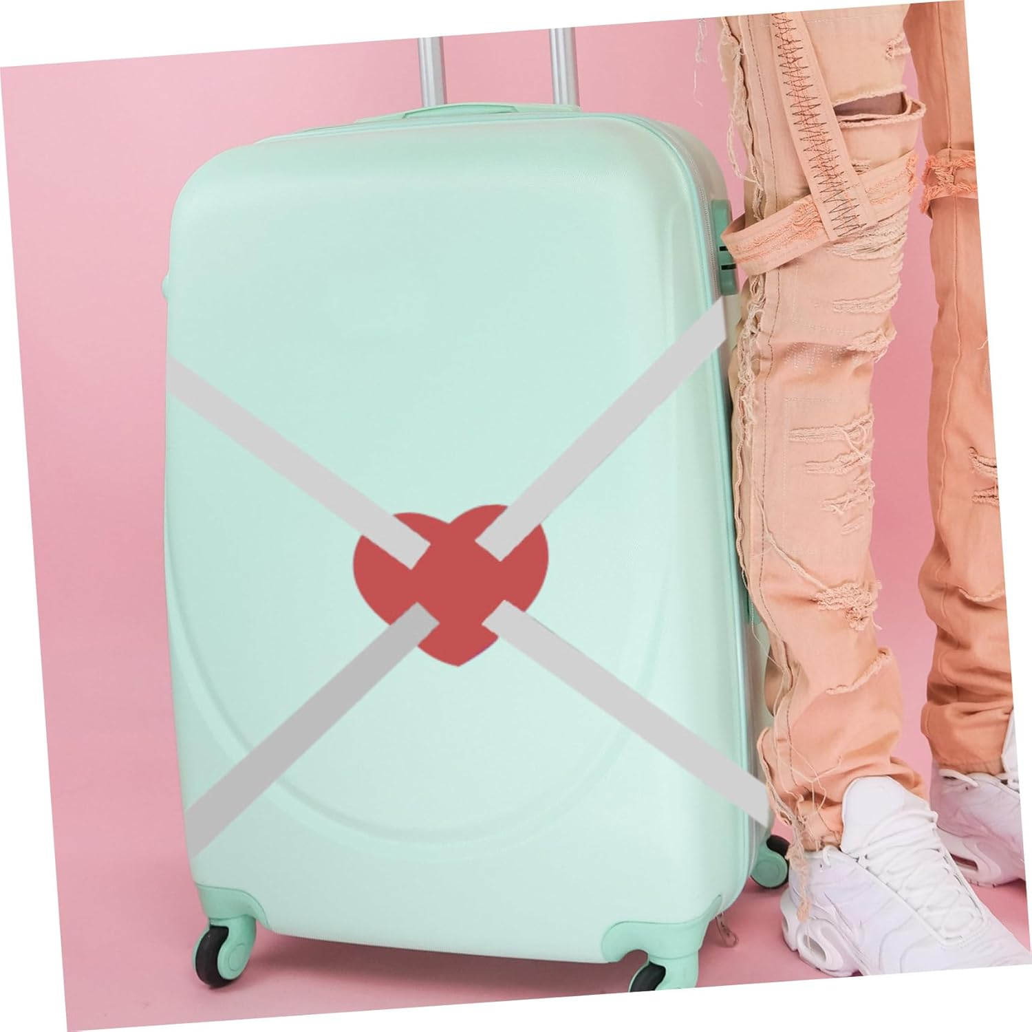 GAROZATION Luggage Straps for Suitcases Travel Belt Elastic Bungee Suitcase Straps Bag image number 2