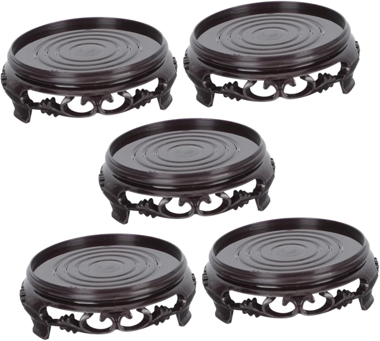 5Pcs Flowerpot Holder round Stand for Flower Planter Pot for Indoor Outdoor Gardening Use Flowerpot Racks Supplies image number 2