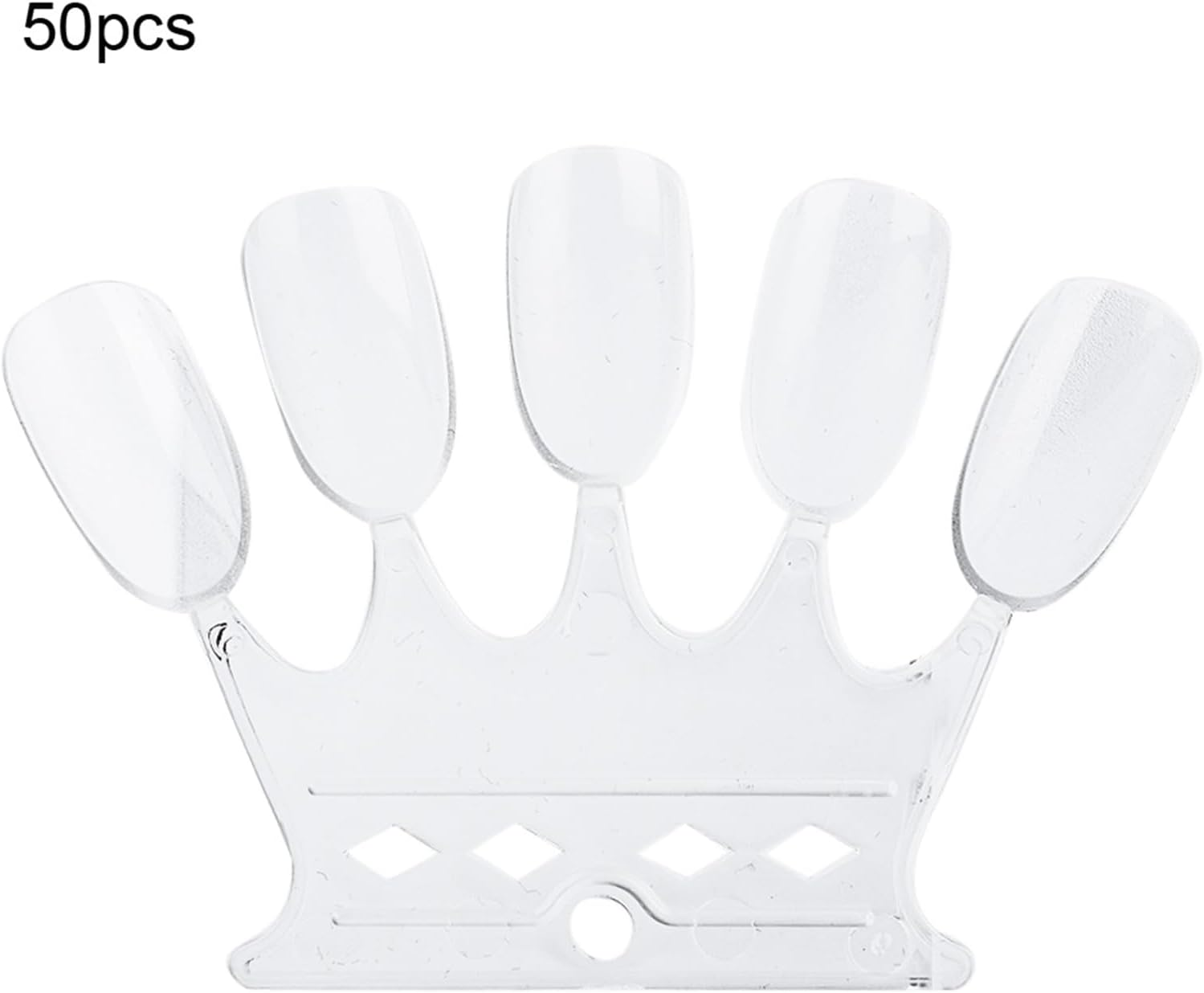 FILFEEL Nail Art Tips, 10 Pieces Nail Sticks Display Nail Polish Colour Display Card Practice Manicure Polish Gel Templates Show Tool (Transparent)