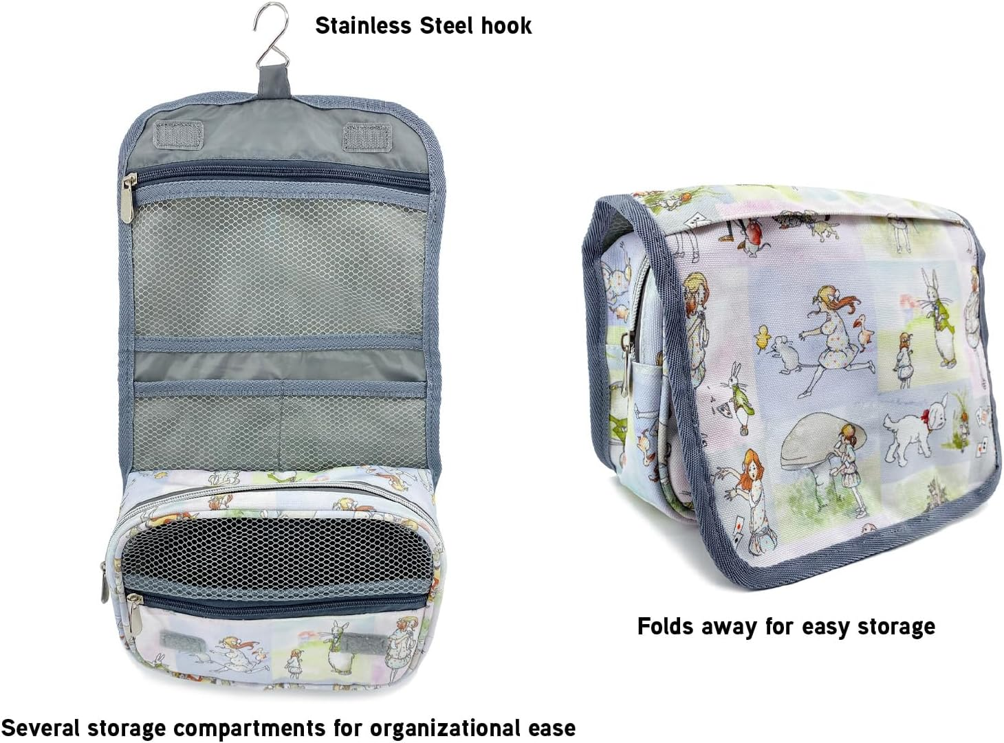 Young Spirit - Hanging Toiletry Bag for Women - Machine-Washable and Waterproof Travel Makeup Bag - Lightweight and Durable - Useful Gift Idea and Travel Accessories Organizer image number 4