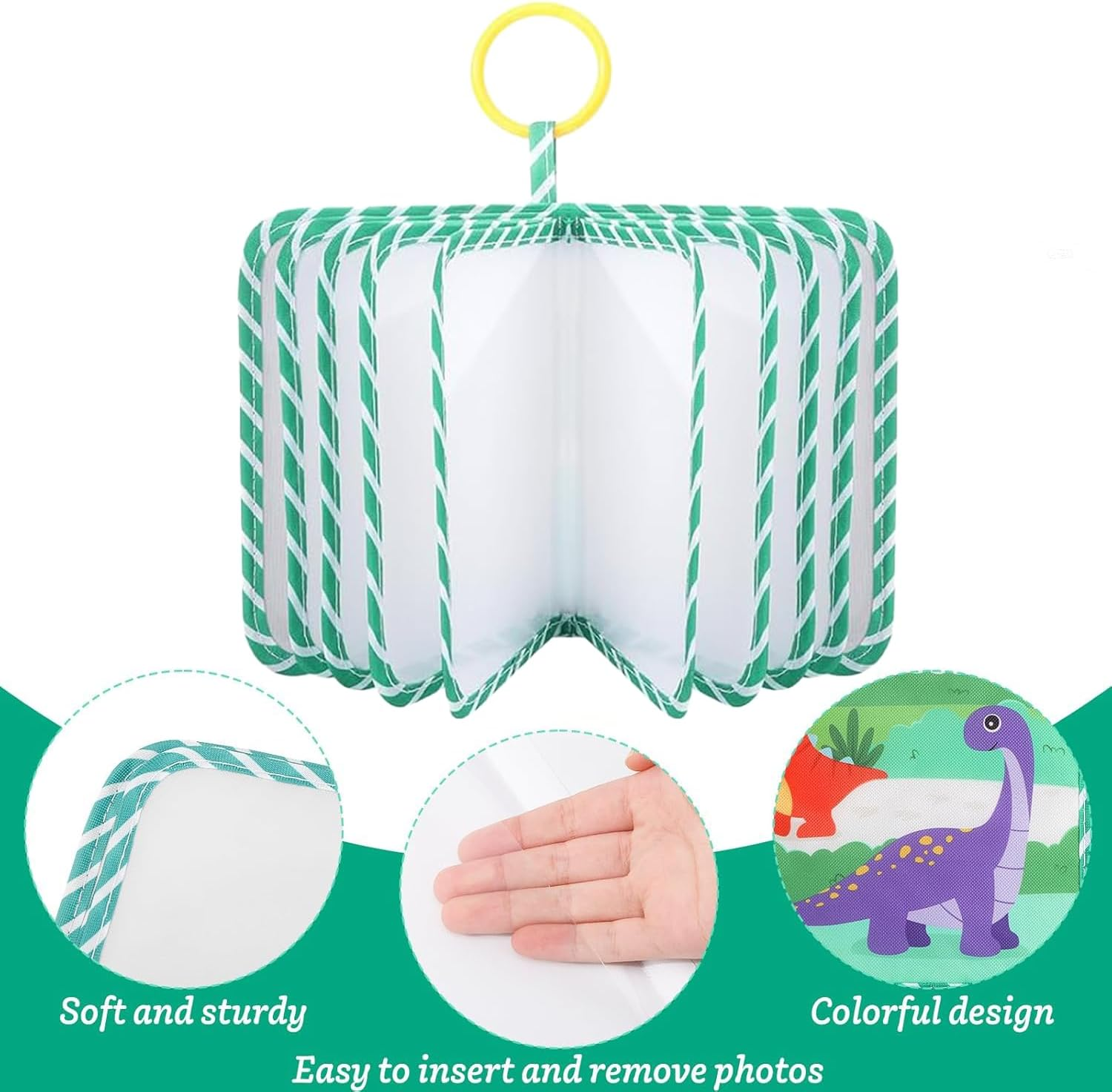 Photo Album,First Family Memory Book with Mirror for 4X6 Family Pictures image number 5