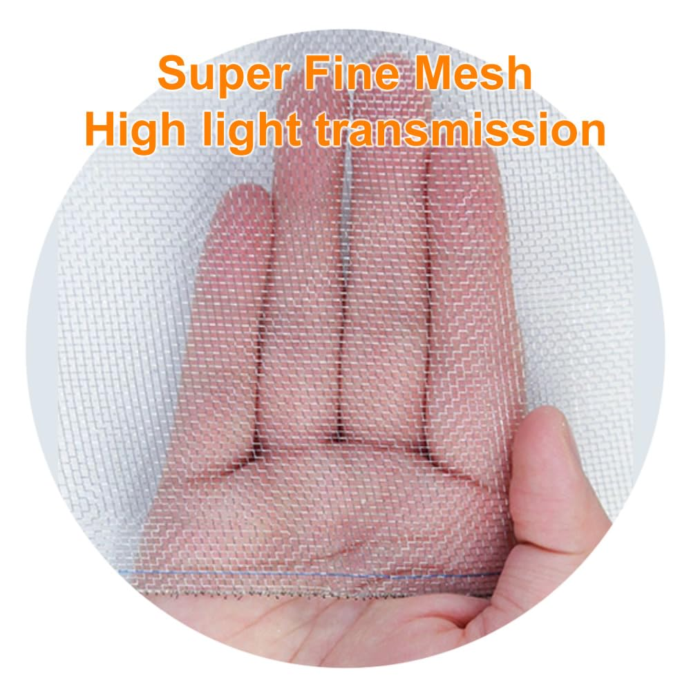 304 Stainless Steel Mesh Screen 27.5"X118"(70X300Cm), 1.5Mm Hole Metal Net Sheet, Non-Corrosive and Non-Rusting Net Screen for Window, Door 1 Roll, Easy to Cut and Install (22 Mesh) image number 6