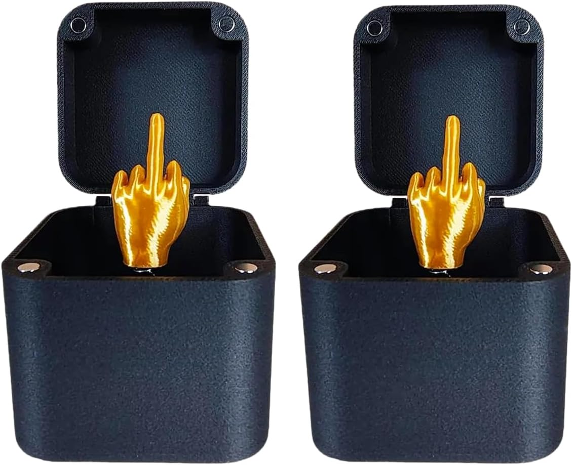 Middle Finger in a Box, Spoof Hand Prank Pop up Gift with Box for Adults, Middle Finger Surprise Gift Box, Christmas Novelty Fun Prank Gift, for Office Desk Decor Home Decor Gift (2Pcs)