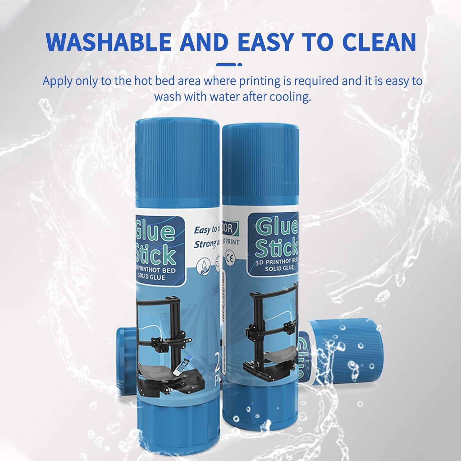 3D Printer Glue Sticks PVP Solid Glue Sticks Washable for Hot Bed Platform Glass Plate Easy Removing 10PCS