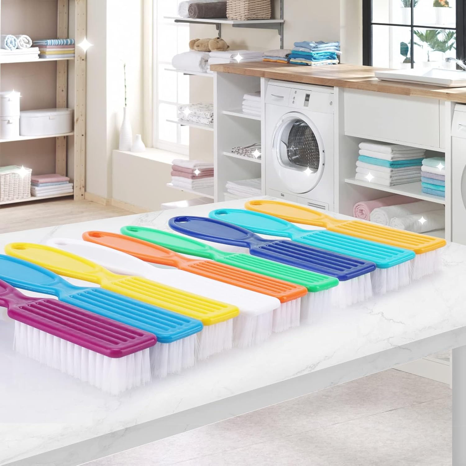 10 Pcs Handle Grip Nail Brush, NICEMOVIC Hand Fingernail Cleaner Brush Manicure Tools Scrub Cleaning Brushes Kit, Use for Toe and Nail Cleaning (Bright Colors) image number 1