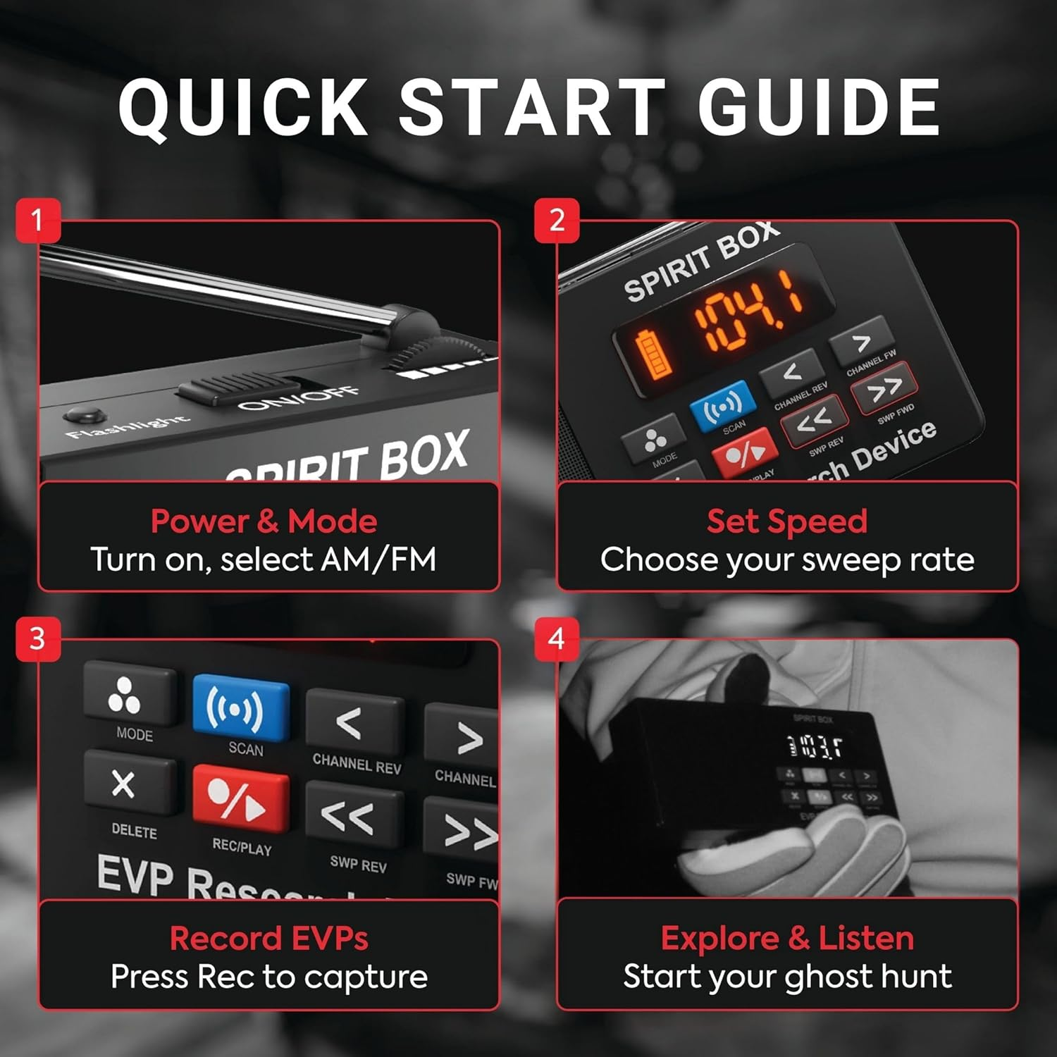 PARANORMIC Spirit Box &mdash; Ghost Hunter&rsquo;S Choice Equipment Kit with 32 GB Micro SD & Integrated Flashlight for Ultimate Paranormal Investigations and EVP Sessions image number 5