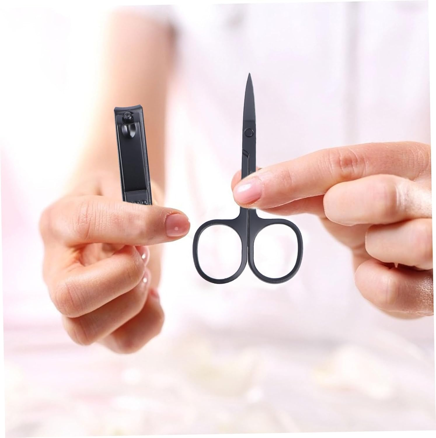 FRCOLOR 12Pcs Nail Tools Kit Nail Clippers Set Cuticle Trimmer Professional Manicure Tools Stainless Steel Care Kit image number 5