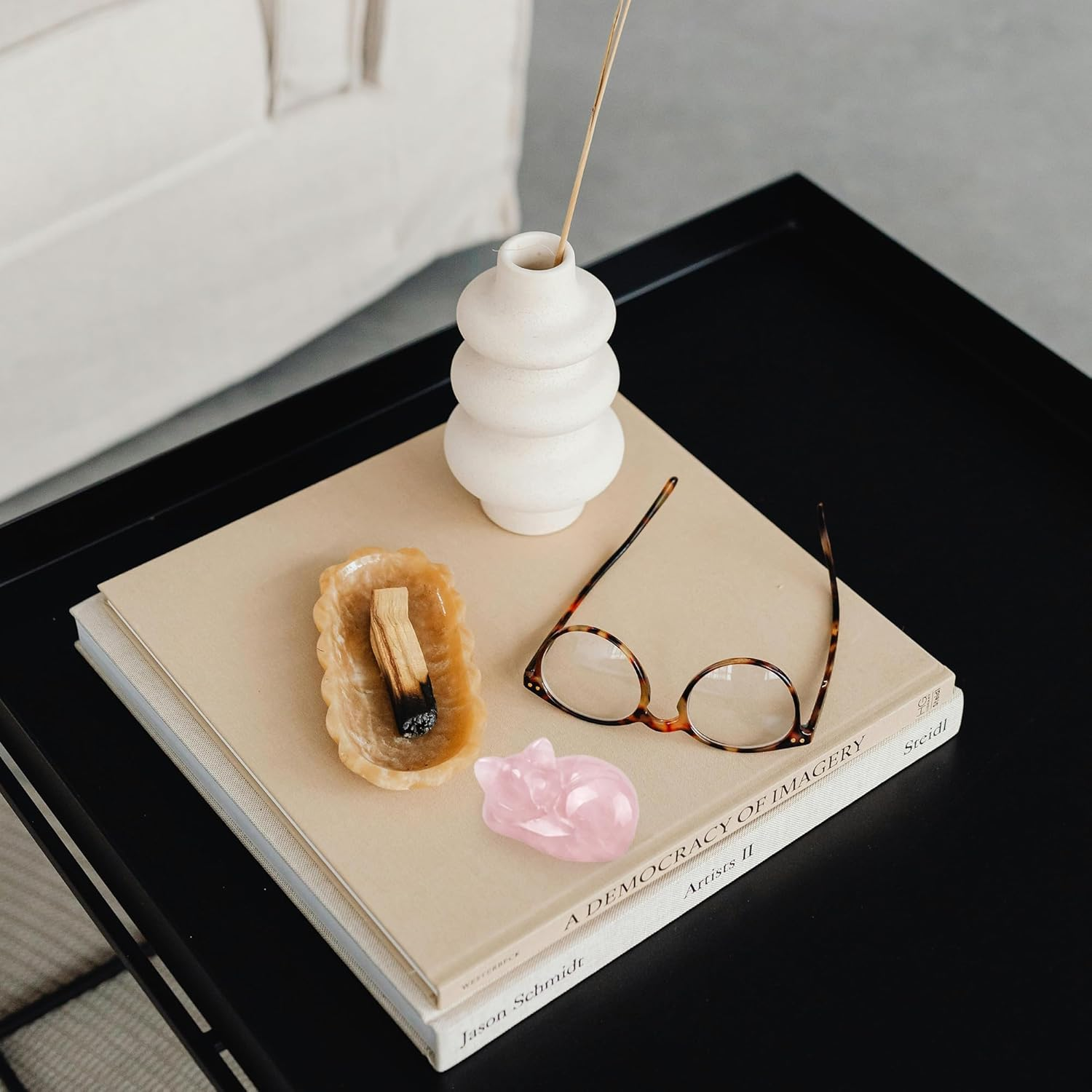 Crystal Cat Statue Decor, Healing Crystal Sleeping Cat Figurines, Cat Gifts for Women, Cute Desk Decor, Cat Sculpture Office Decor, Lucky Kitten Decoration for Cat Lover (Pink) image number 6