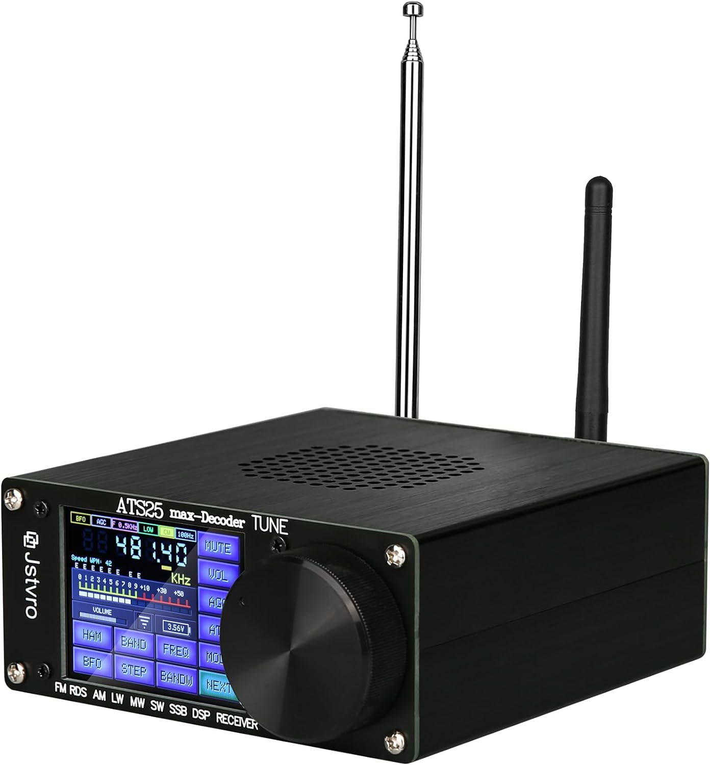 SI4732 Ats-25Max-Decoder Radio Receiver: V4.15 with CW, Rtty Decoding, Wifi, Audio Spectrum, and DSP Receiver FM LW (MW and SW) and SSB, Powered by 3000Ma Lithium Battery image number 1