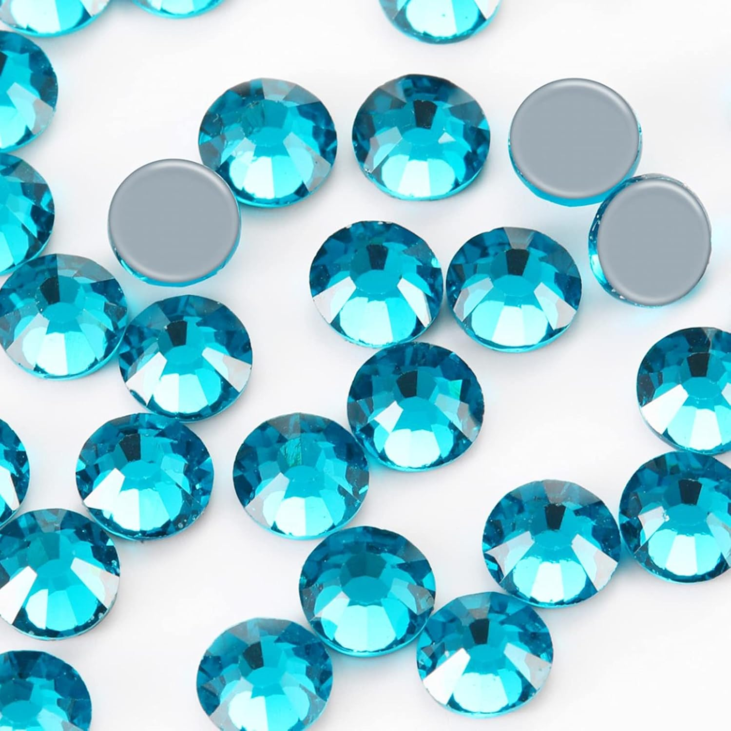 Crystal Rhinestones Hot Fix Crystals for Crafts Clothes Flatback Glass Crystal for Decoration round Gems (Jet Black SS20 1440PCS)